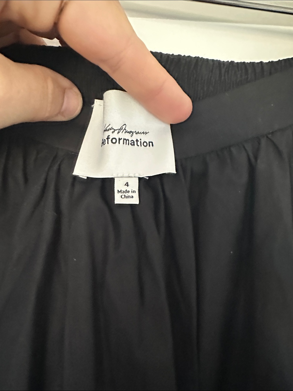 Reformation Black Midi Skirt and Top - Picture 6 of 10